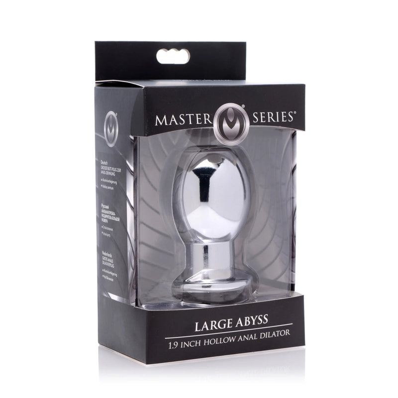 Load image into Gallery viewer, Master Series Large Abyss Hollow Anal Dilator Silver 1.9 Inch
