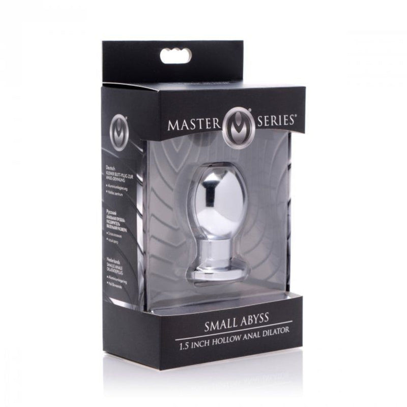 Load image into Gallery viewer, Master Series Small Abyss Hollow Anal Dilator Silver 1.5 Inch
