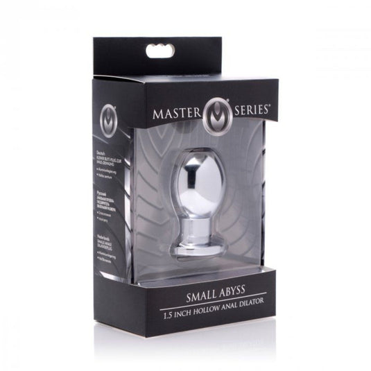 Master Series Small Abyss Hollow Anal Dilator Silver 1.5 Inch