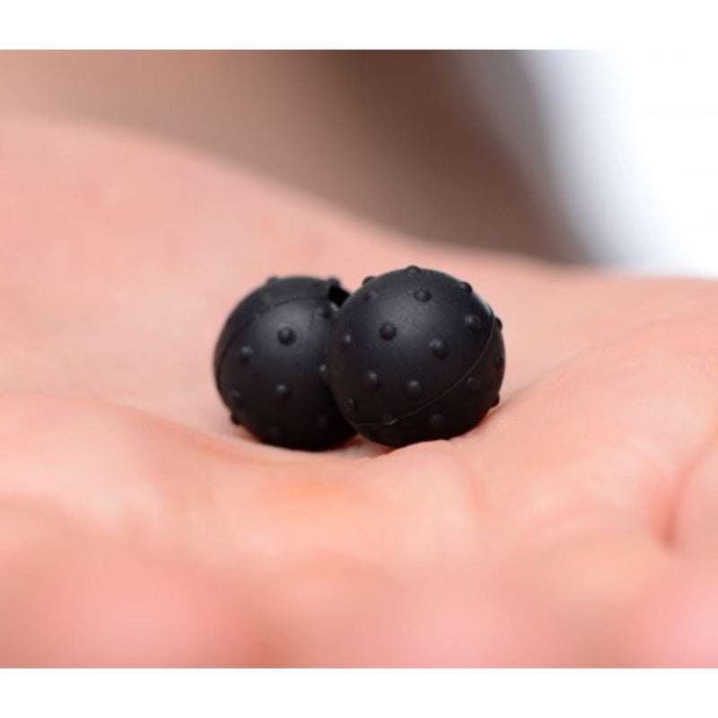 Load image into Gallery viewer, Master Series Dragon&#39;s Orbs Nubbed Silicone Magnetic Balls Black
