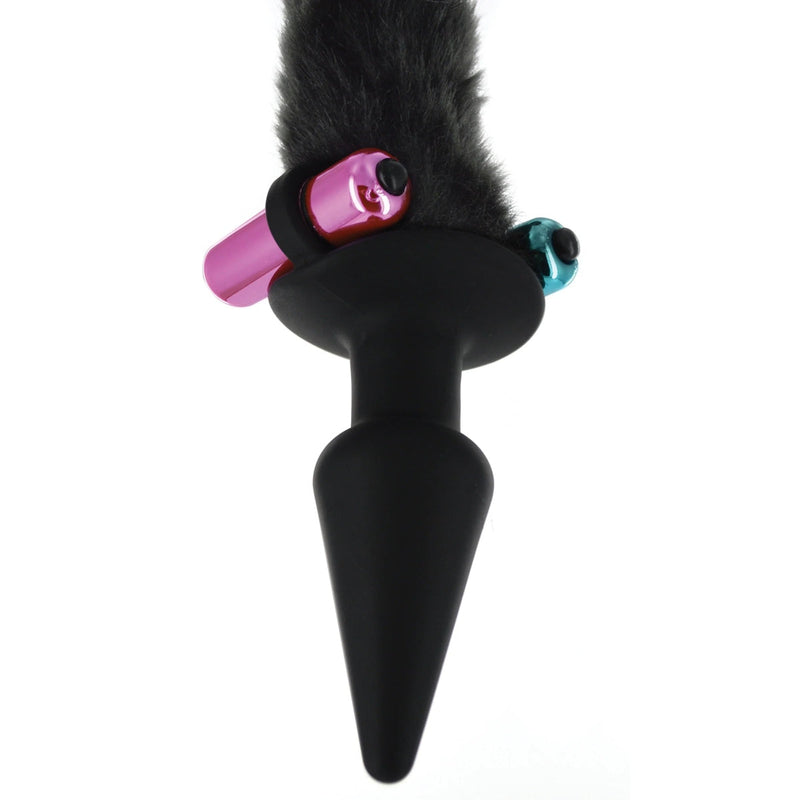 Load image into Gallery viewer, Tailz Cat Tail Butt Plug And Mask Set Black

