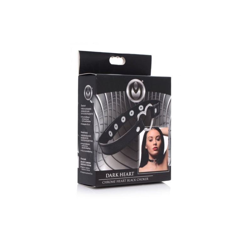 Load image into Gallery viewer, Master Series Dark Heart Chrome Heart Choker Black
