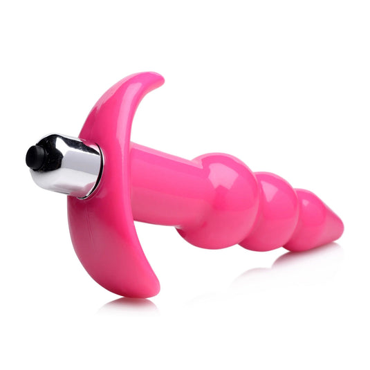 Frisky Bubbling Ribbed Butt Plug Pink