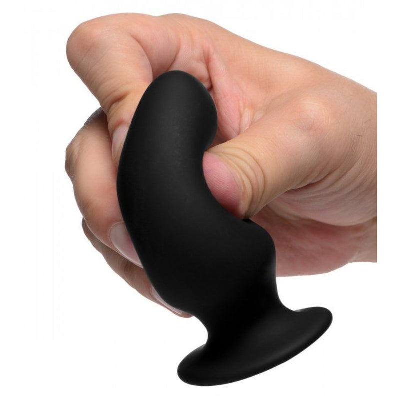 Load image into Gallery viewer, Squeeze-It Squeezable Silicone Butt Plug Black Small
