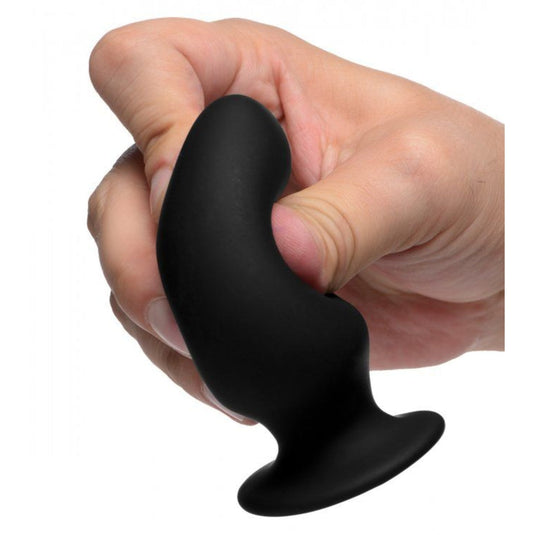 Squeeze-It Squeezable Silicone Butt Plug Black Small