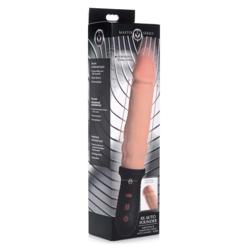 Load image into Gallery viewer, Master Series 8X Auto Pounder Vibrating And Thrusting Dildo With Handle Pink 11.5 Inch
