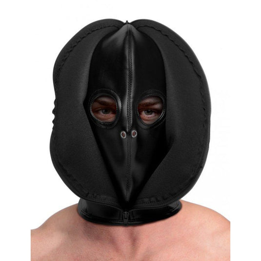 Strict Zip Front Bondage Hood Black