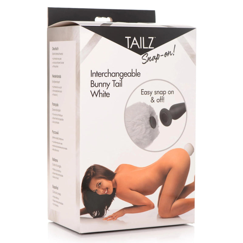 Load image into Gallery viewer, Tailz Snap-On Interchangeable Bunny Tail White
