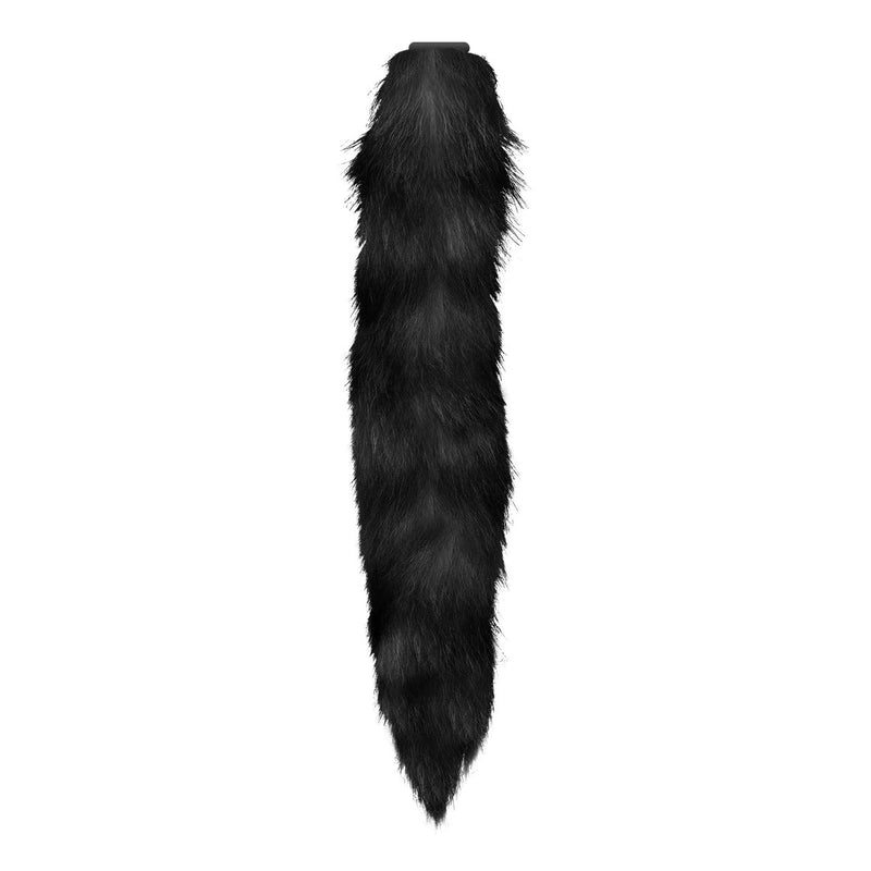 Load image into Gallery viewer, Tailz Snap-On Interchangeable Black Fox Tail Black
