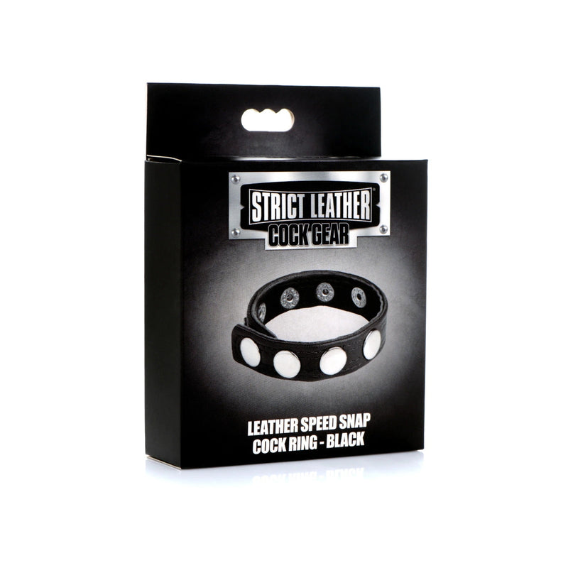 Load image into Gallery viewer, Strict Leather Cock Gear Leather Speed Snap Cock Ring Black

