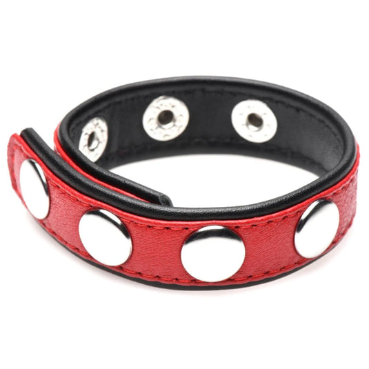 Strict Leather Cock Gear Leather Speed Snap Cock Ring Red