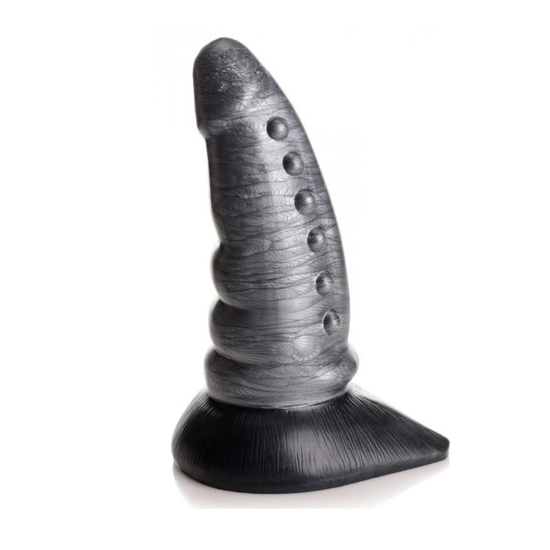 Load image into Gallery viewer, Creature Cocks Beastly Tapered Bumpy Silicone Dildo Silver  - Prowler UK - Gay Sex Toys
