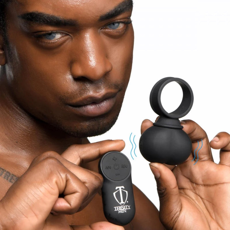 Load image into Gallery viewer, Trinity For Men 28X Vibrating Balls Black Large
