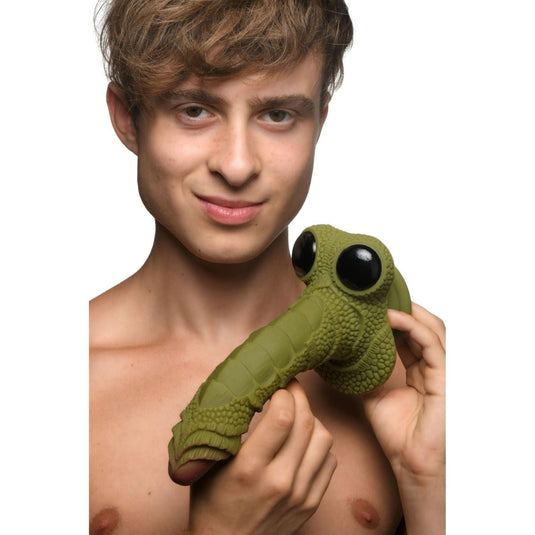 Creature Cocks Swamp Monster Scaly Silicone Dildo Green  - Prowler UK - Gay Sex Toys
