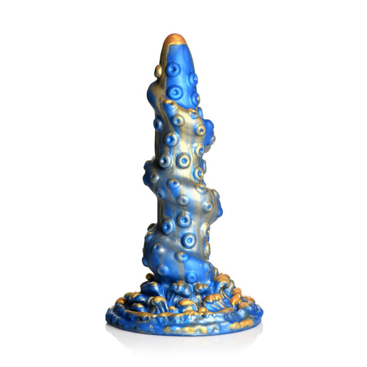 Creature Cocks Lord Kraken Tentacled Silicone Dildo Blue Gold  - Prowler UK - Gay Sex Toys