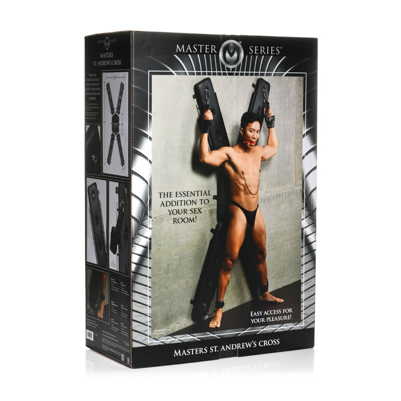 Load image into Gallery viewer, Master Series Masters St. Andrew's Cross Wall Mounted Cross Black
