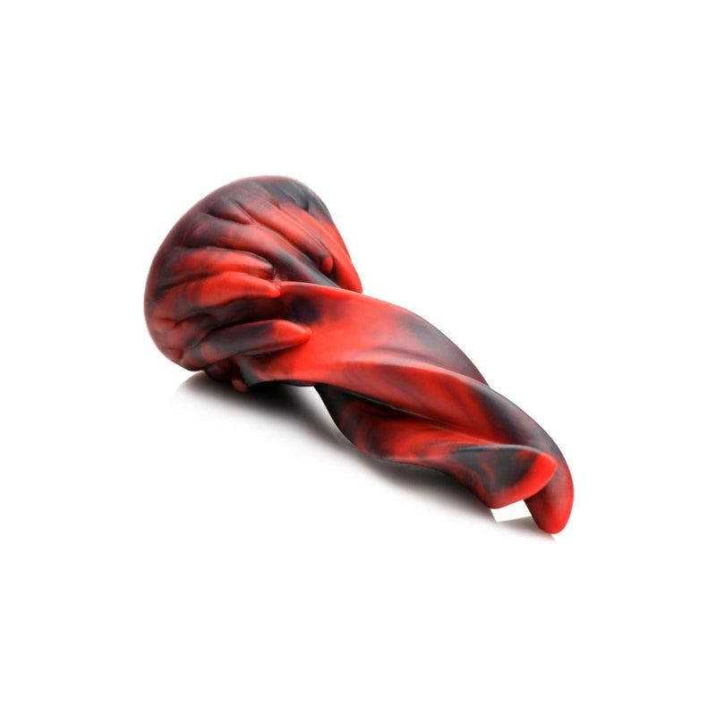 Load image into Gallery viewer, Creature Cocks Hell Kiss Twisted Tongues Silicone Dildo Red Black - Simply Pleasure
