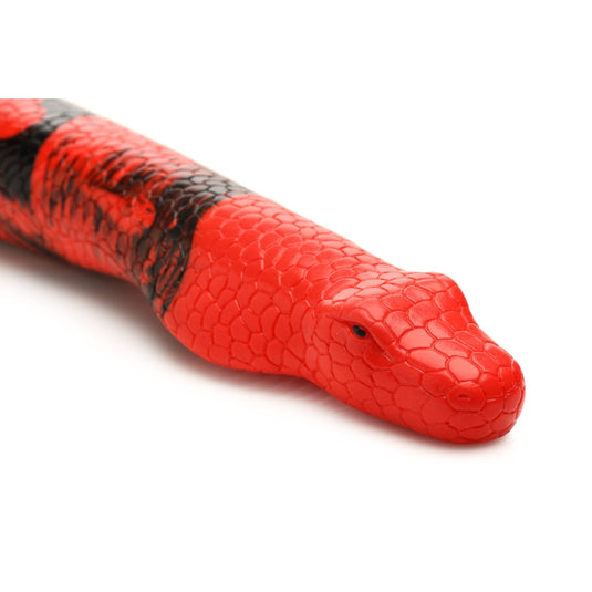 Creature Cocks King Cobra Silicone Dong Red Black - Simply Pleasure