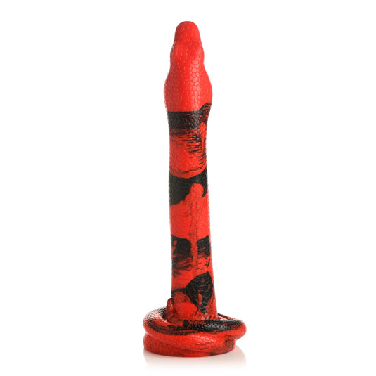 Creature Cocks King Cobra XL Silicone Dong Red Black  - Prowler UK - Gay Sex Toys