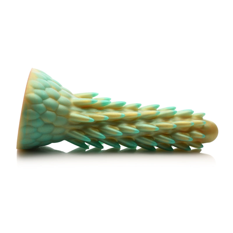Load image into Gallery viewer, Creature Cocks Stegosaurus Spiky Reptile Silicone Dildo Gold Teal  - Prowler UK - Gay Sex Toys
