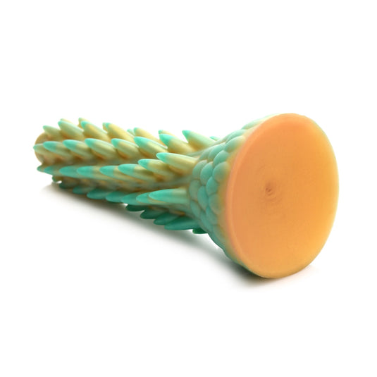 Creature Cocks Stegosaurus Spiky Reptile Silicone Dildo Gold Teal  - Prowler UK - Gay Sex Toys