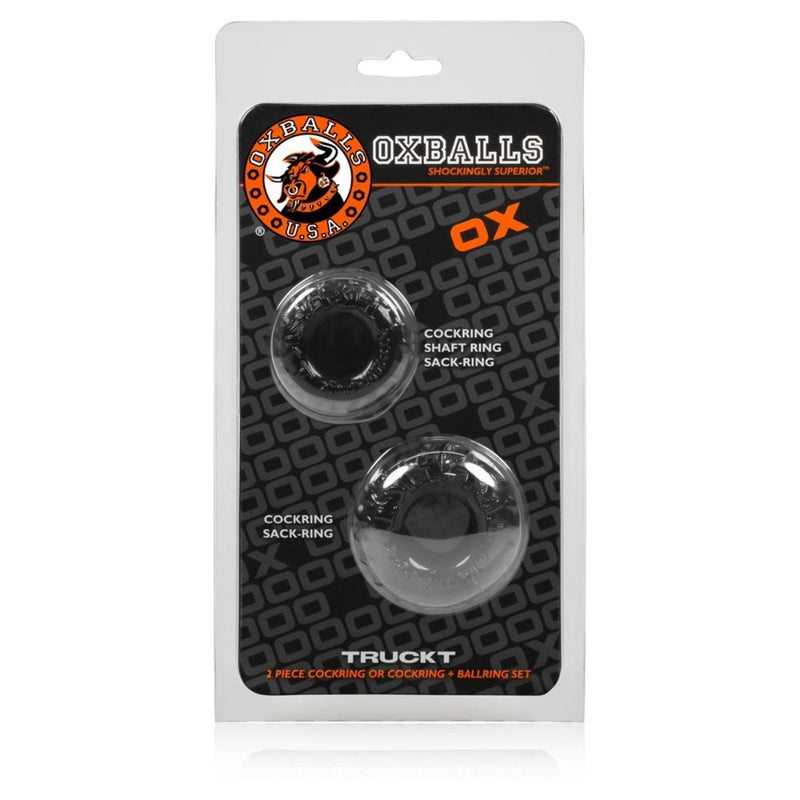 Load image into Gallery viewer, Oxballs Truckt Cock Ring 2 Pack Black
