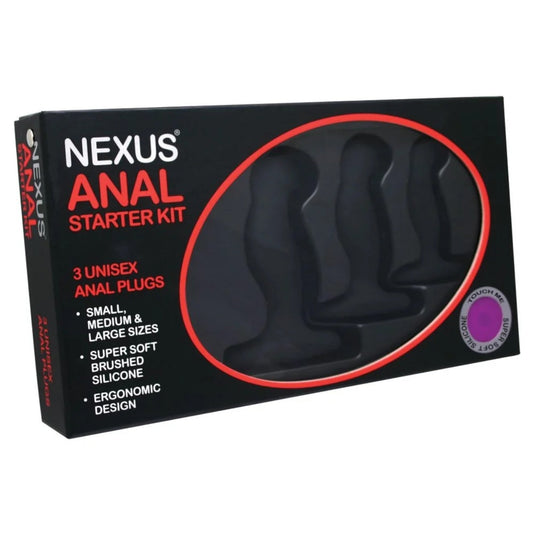 Nexus Anal Starter Butt Plug Kit Black