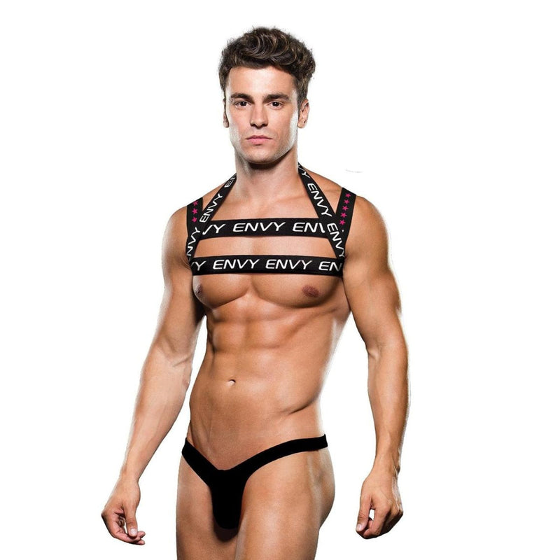Load image into Gallery viewer, Envy Logo Chest Harness Black White
