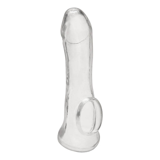 Blue Line Transparent Penis Enhancing Sleeve Extension 6.25 Inch - Simply Pleasure