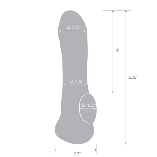 Blue Line Transparent Penis Enhancing Sleeve Extension 6.25 Inch - Simply Pleasure