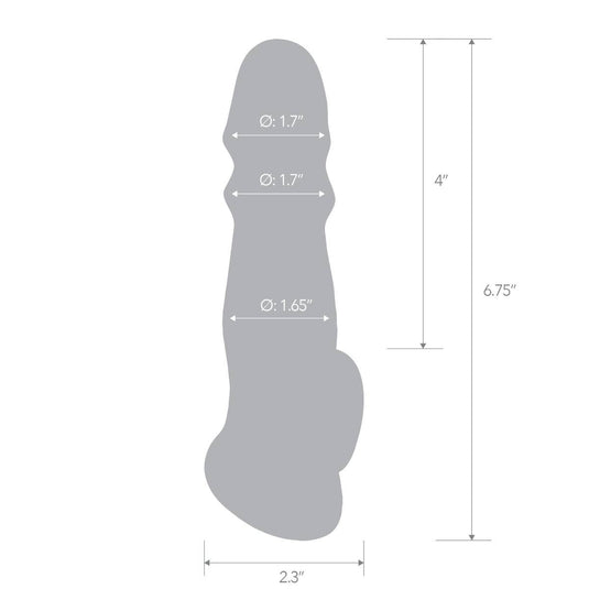 Blue Line Girthy Penis Enhancing Sleeve Extension 6.75 Inch - Simply Pleasure
