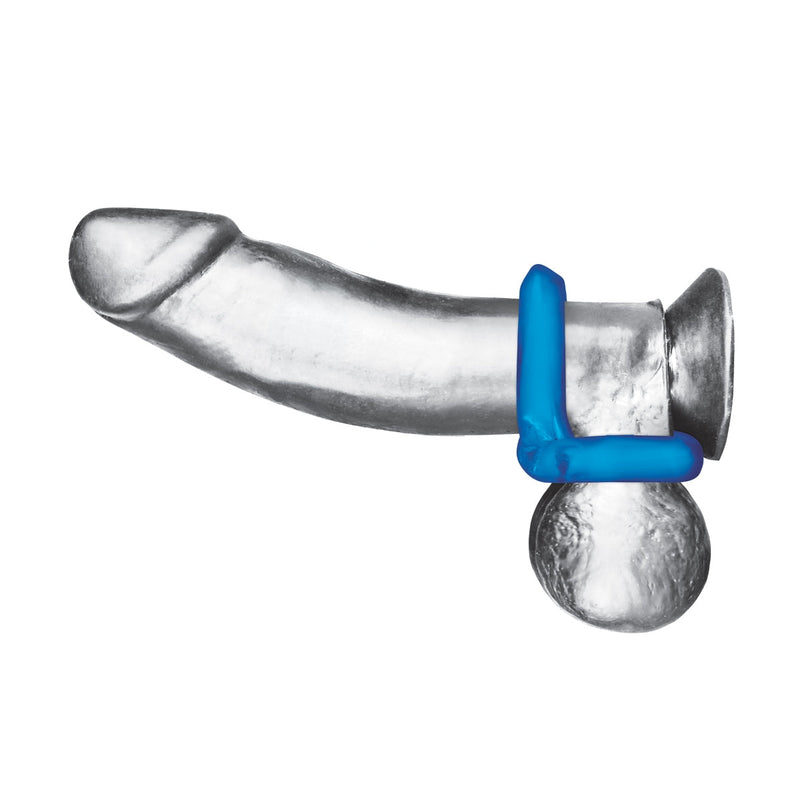 Load image into Gallery viewer, Blue Line Duo Cock And Ball Stamina Enhancement Cock Ring Set 2 Pack Blue - Simply Pleasure
