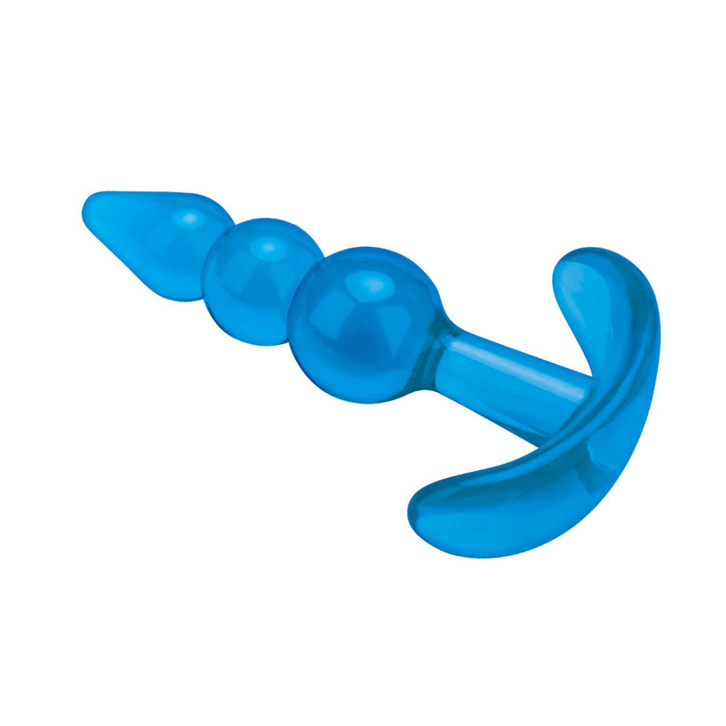 Load image into Gallery viewer, Blue Line Beginners Beaded Butt Plug Blue 3.75 Inch - Simply Pleasure
