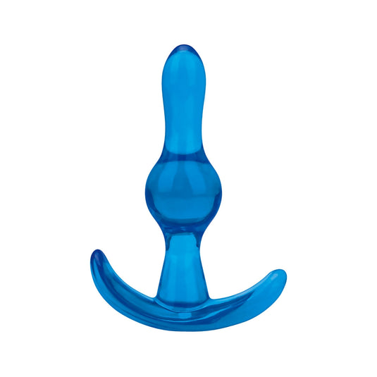 Blue Line Tear Drop Butt Plug Blue 3.5 Inch - Simply Pleasure