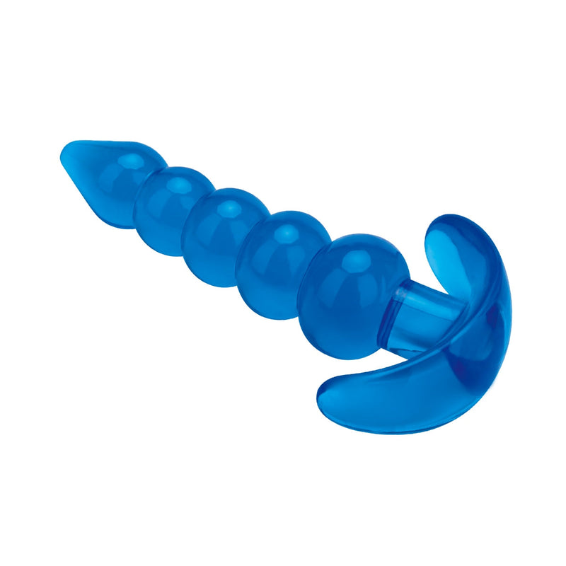 Load image into Gallery viewer, Blue Line Medium Beaded Anal Butt Plug Blue 4.5 Inch - Simply Pleasure
