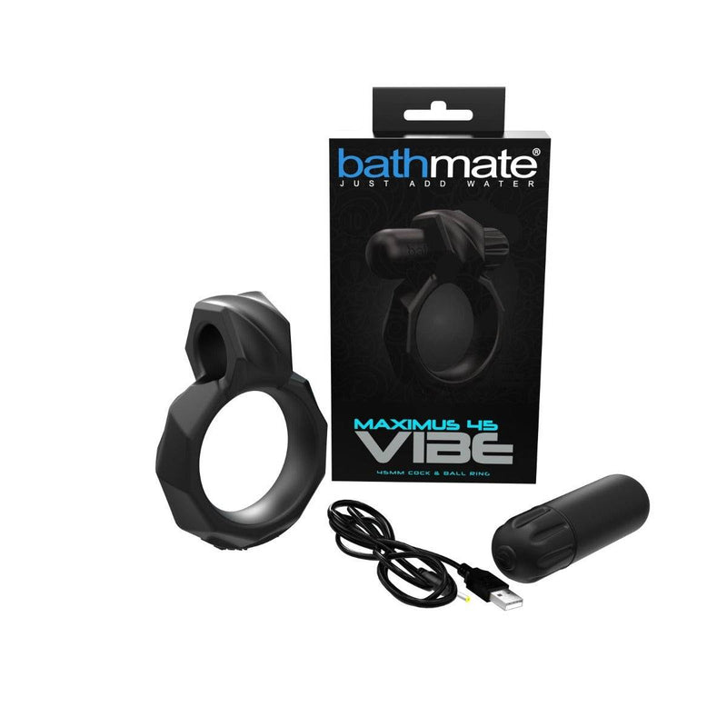 Load image into Gallery viewer, Bathmate Maximus Vibe 45 Vibrating Cock &amp; Ball Ring Black - Simply Pleasure
