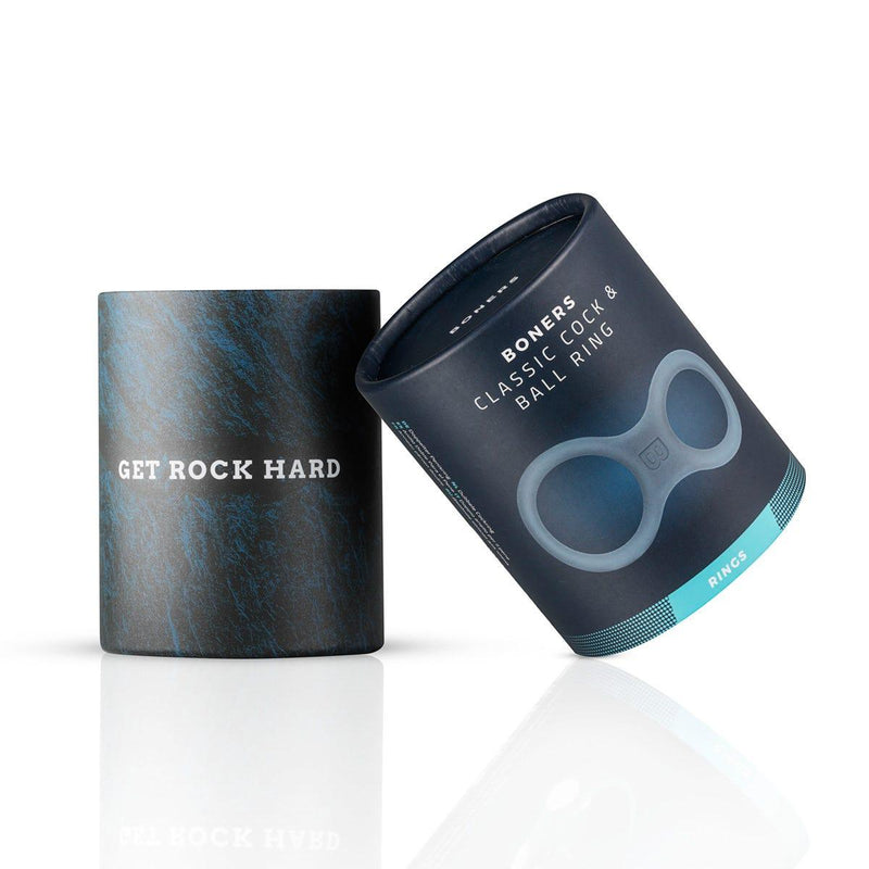 Load image into Gallery viewer, Boners Silicone Cock Ring And Ball Stretcher Grey  - Prowler UK - Gay Sex Toys
