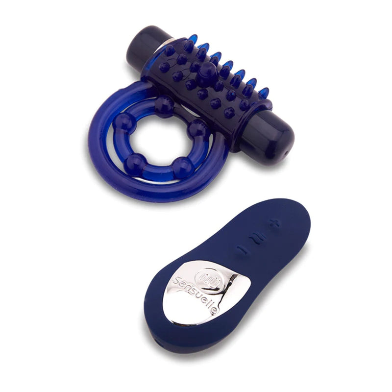 Load image into Gallery viewer, Nu Sensuelle Endure Remote Control Vibrating Cock Ring Blue
