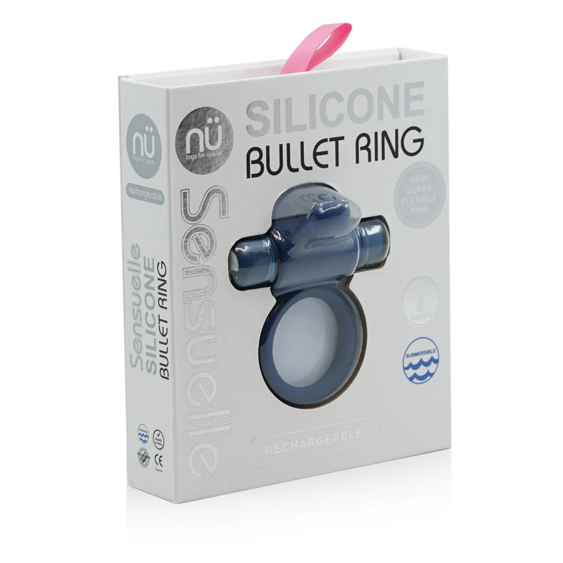 Load image into Gallery viewer, Nu Sensuelle Silicone Vibrating Cock Ring Navy Blue
