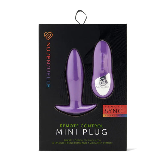 Nu Sensuelle Remote Control Mini Vibrating Butt Plug Purple
