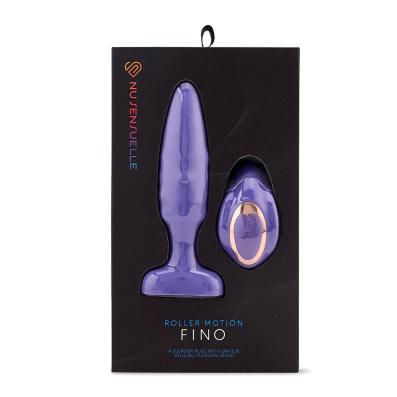 Load image into Gallery viewer, Nu Sensuelle Fino Roller Motion Remote Control Vibrating Butt Plug Ultra Violet
