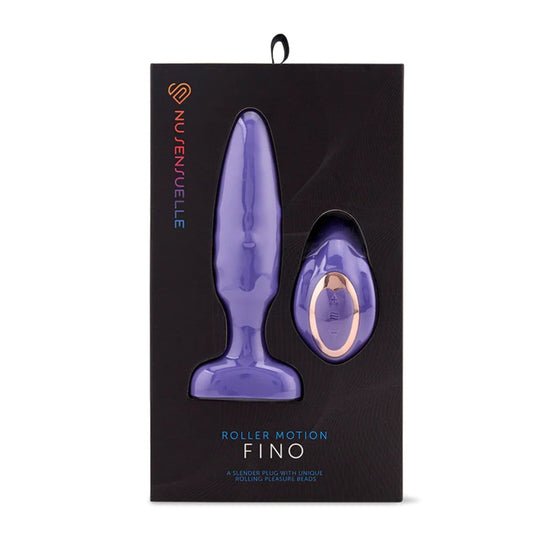 Nu Sensuelle Fino Roller Motion Remote Control Vibrating Butt Plug Ultra Violet
