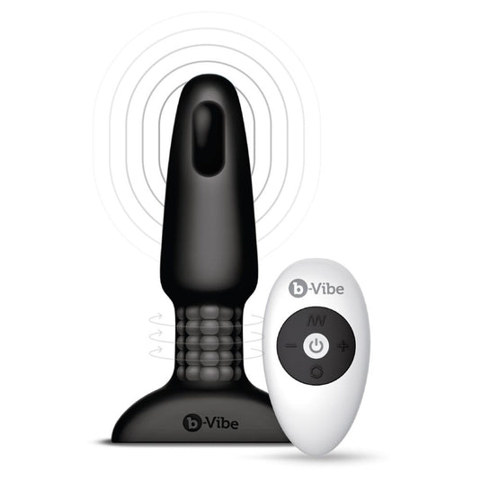 b-Vibe Rimming 2 Remote Control Vibrating Butt Plug Black