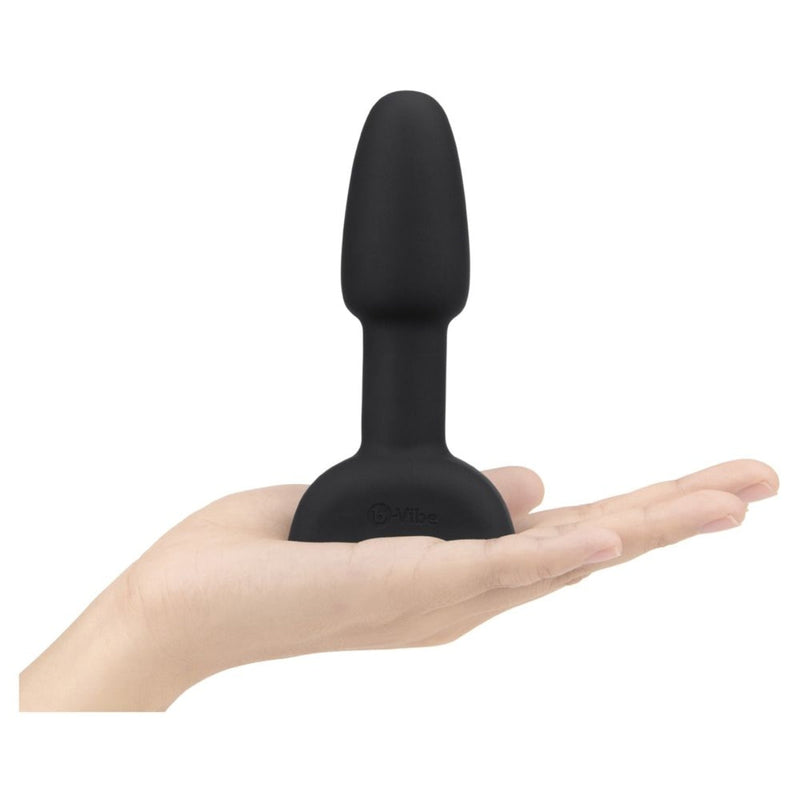 Load image into Gallery viewer, b-Vibe Rimming Petite Remote Control Vibrating Butt Plug Black
