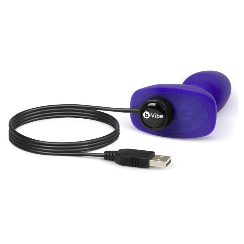 Load image into Gallery viewer, b-Vibe Rimming Petite Remote Control Vibrating Butt Plug Purple
