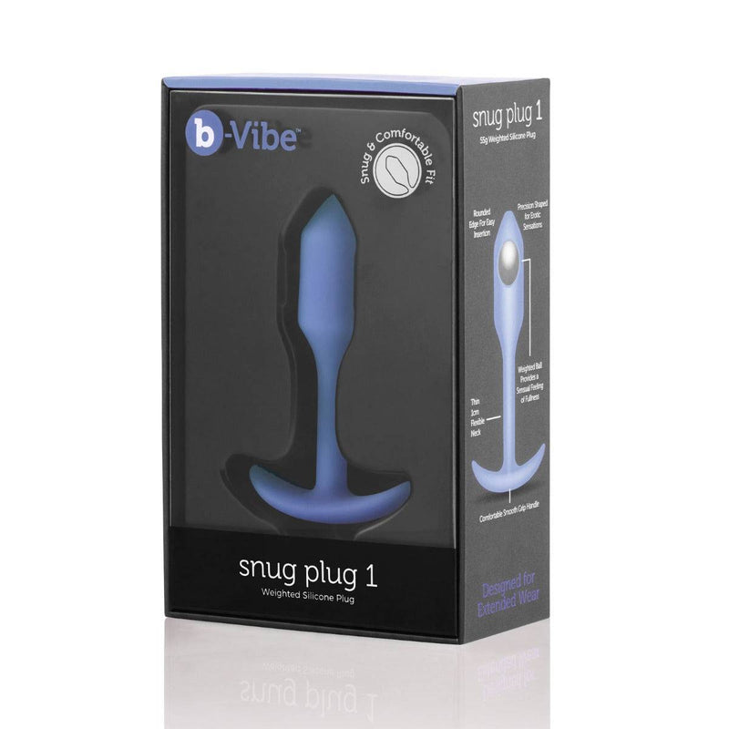 Load image into Gallery viewer, b-Vibe Snug Plug 1 Weighted Silicone Butt Plug Violet - Simply Pleasure
