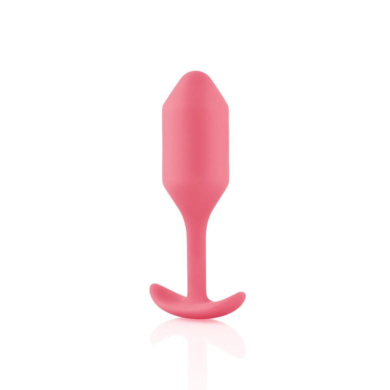 Load image into Gallery viewer, b-Vibe Snug Plug 2 Weighted Silicone Butt Plug Coral - Simply Pleasure
