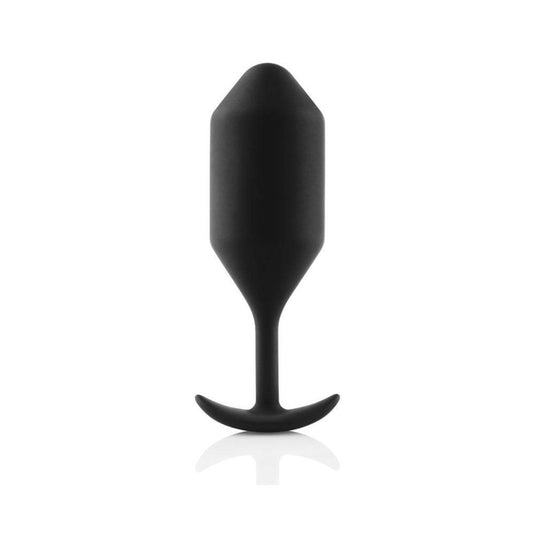 b-Vibe Snug Plug 4 Weighted Silicone Butt Plug Black  - Prowler UK - Gay Sex Toys