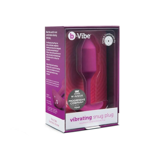 b-Vibe Snug Plug Weighted & Vibrating Butt Plug Rose Medium