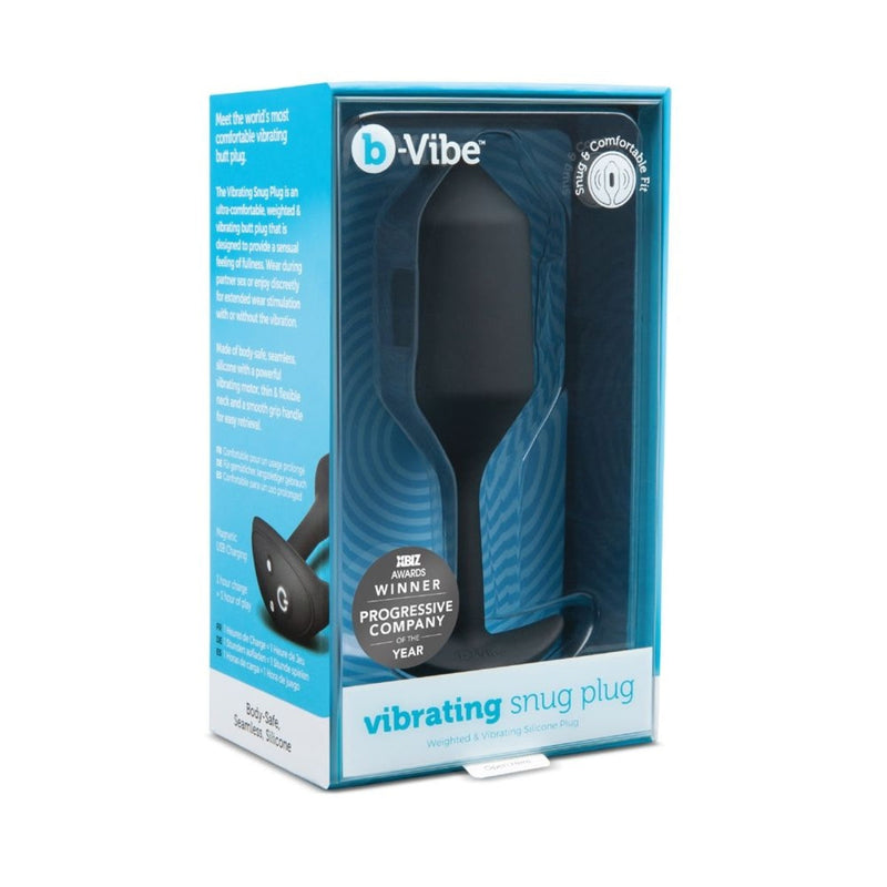 Load image into Gallery viewer, b-Vibe Snug Plug Weighted &amp; Vibrating Butt Plug Black XL
